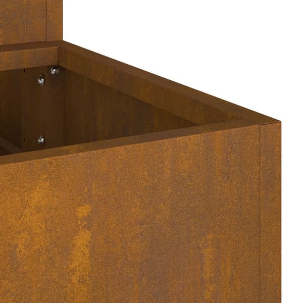 vidaXL Have plantekasse Rusty Vejrbestandigt stål 90 x 90 x 35 cm