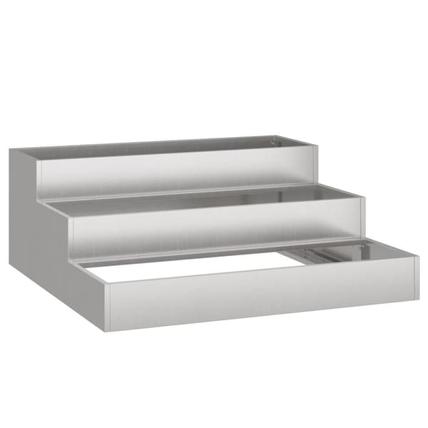 vidaXL hagekasse 3-tier 90x90x35 cm værbestandig stål