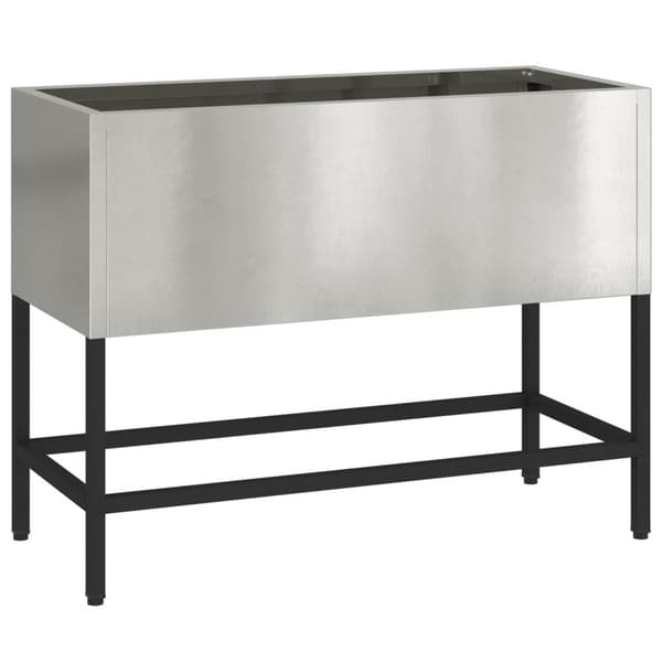 vidaXL Rustfrit stål 60 x 26 x 45 cm Dekorative indlæg Metalplanter