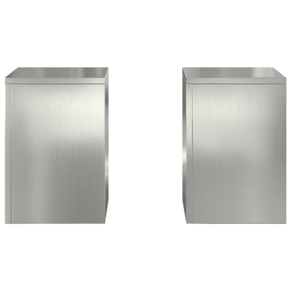 vidaXL utendørs plante stativer søyle 2 stk 24x24x35 cm galvanisert stål