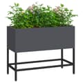 Miniatyrbillede 3 af 11: vidaXL Antracit Metal 60 x 26 x 45 cm Metal Plantekrukke Rektangulær