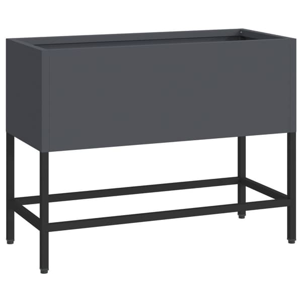 vidaXL Antracit Metal 60 x 26 x 45 cm Metal Plantekrukke Rektangulær