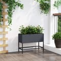 Miniatyrbillede 5 af 11: vidaXL Antracit Metal 60 x 26 x 45 cm Metal Plantekrukke Rektangulær