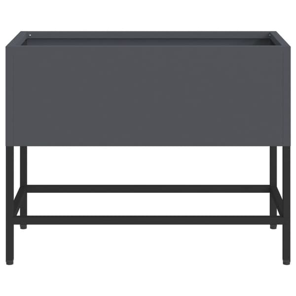 vidaXL Antracit Metal 60 x 26 x 45 cm Metal Plantekrukke Rektangulær
