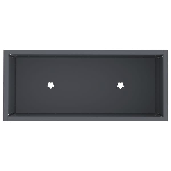 vidaXL Antracit Metal 60 x 26 x 45 cm Metal Plantekrukke Rektangulær