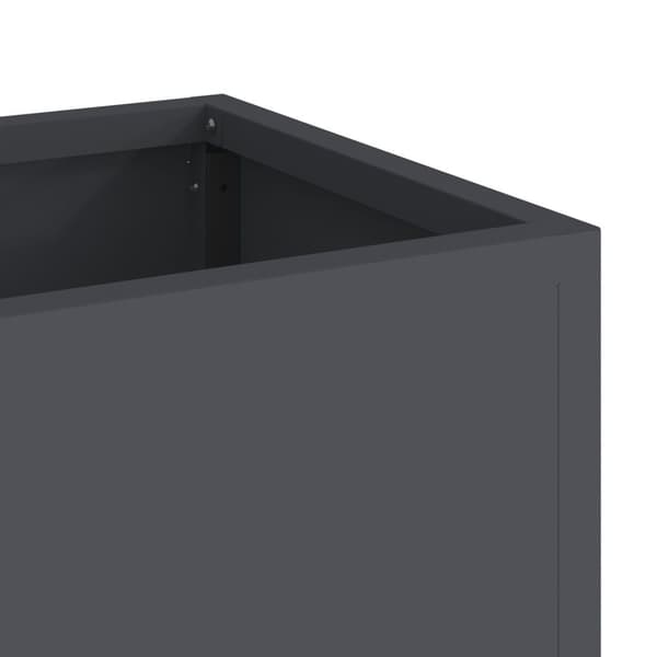 vidaXL Antracit Metal 60 x 26 x 45 cm Metal Plantekrukke Rektangulær