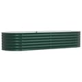 Miniatyrbillede 4 af 11: vidaXL Hævet Bed Grøn Galvaniseret stål 240 x 80 x 44 cm Holdbart