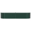 Miniatyrbillede 7 af 11: vidaXL Hævet Bed Grøn Galvaniseret stål 240 x 80 x 44 cm Holdbart