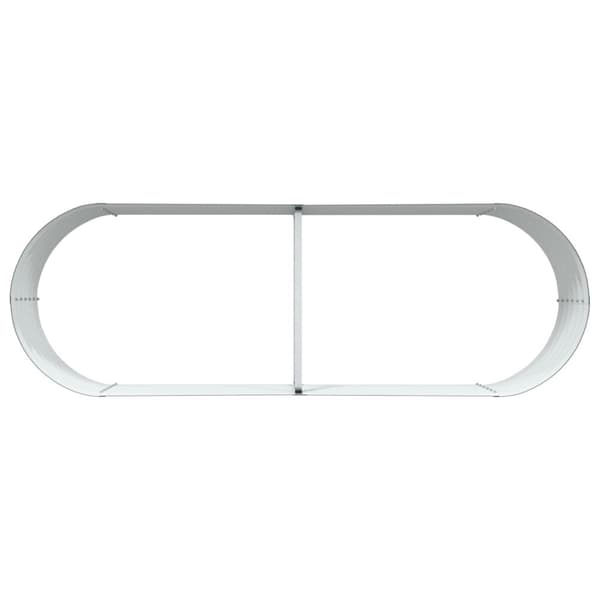 vidaXL Hævet Bed Grøn Galvaniseret stål 240 x 80 x 44 cm Holdbart
