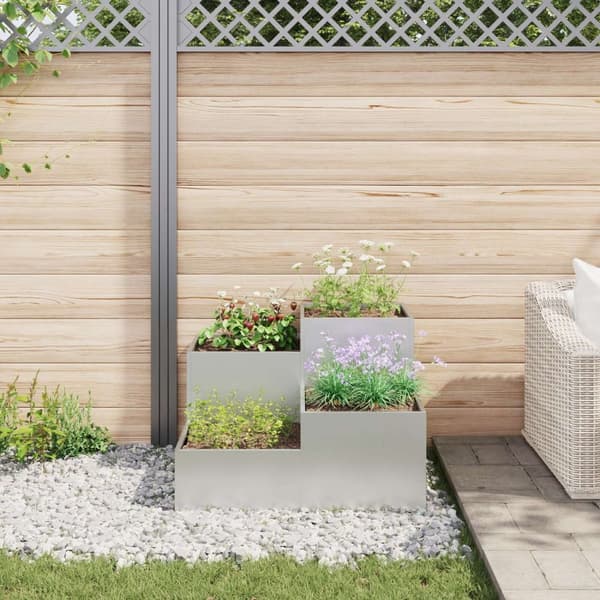 vidaXL Hageplantet 100x100x60 cm Galvanisert Stål