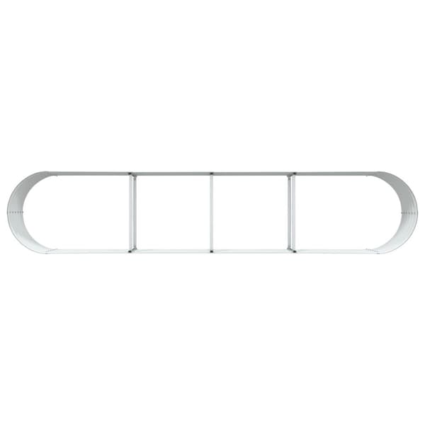 vidaXL Hagehevebed Grønn 400x80x44 cm Galvanisert Stål
