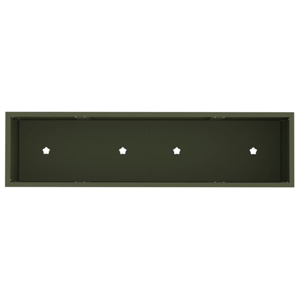 vidaXL Olivengrøn Metal 100 x 26 x 82 cm Planterkasse Rektangulær