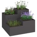 Miniatyrbilde 3 av 11: vidaXL Hagekasse 80x80x60 cm Svart Stål