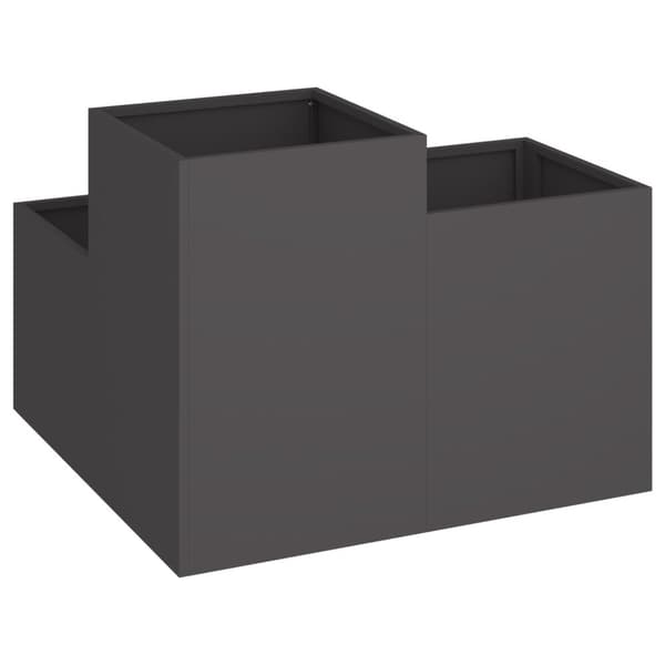 vidaXL Hagekasse 80x80x60 cm Svart Stål