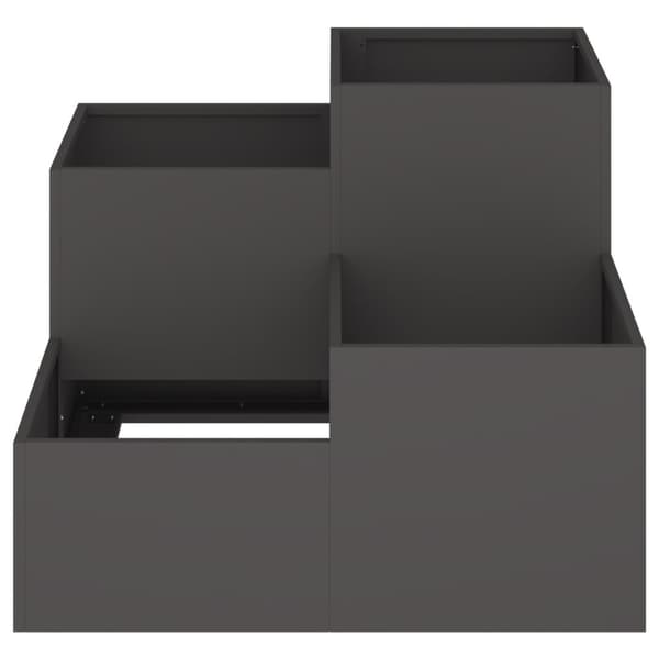 vidaXL Hagekasse 80x80x60 cm Svart Stål