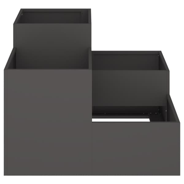vidaXL Hagekasse 80x80x60 cm Svart Stål