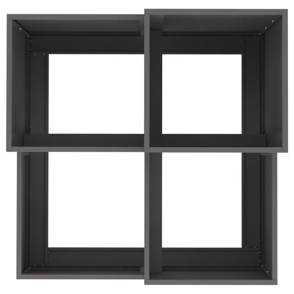 vidaXL Hagekasse 80x80x60 cm Svart Stål