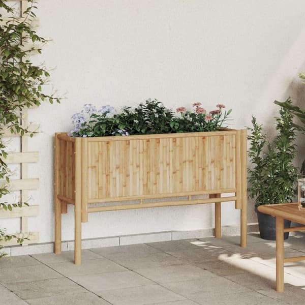 vidaXL Naturlig bambus Bambus Stor Planter Bambus Plantestativ