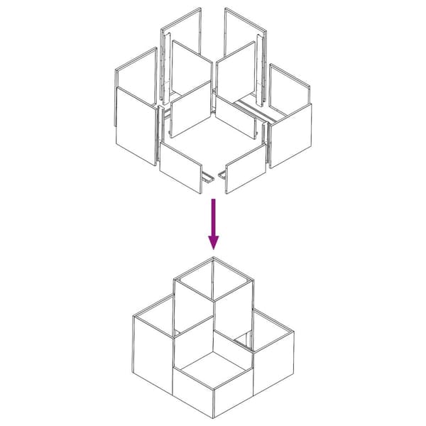vidaXL Hageplantekasse 80x80x60 cm Hvit Stål