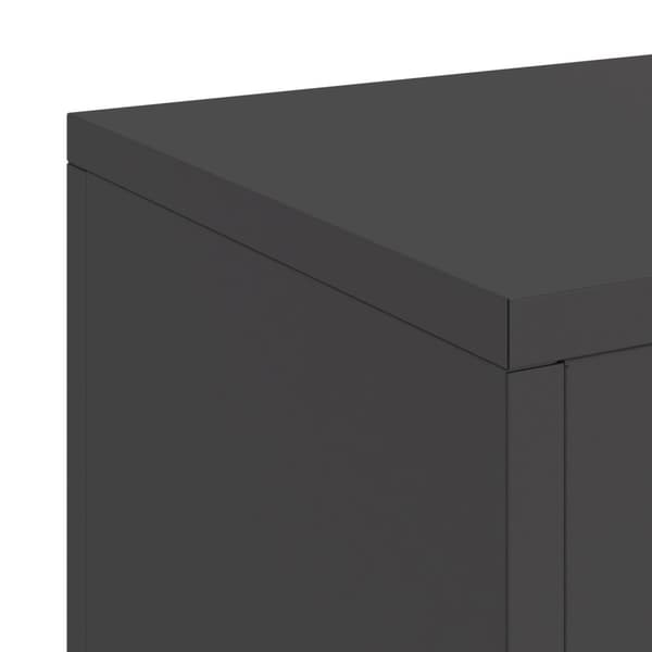 vidaXL Planteholdere Sæt med 2 Sort Koldvalset stål 24 x 24 x 55 cm