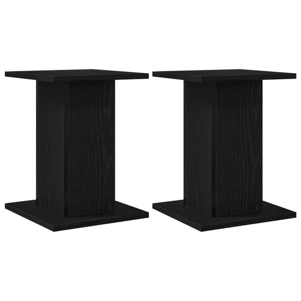 vidaXL Planteholder 2 stk Svart Eik 30x30x40 cm Ingeniørtre