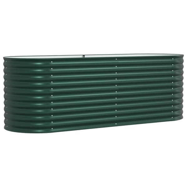 vidaXL Hagehevet Bed Grøn 240x80x81 cm Galvanisert Stål