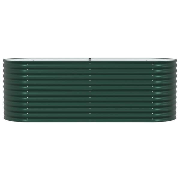 vidaXL Hagehevet Bed Grøn 240x80x81 cm Galvanisert Stål