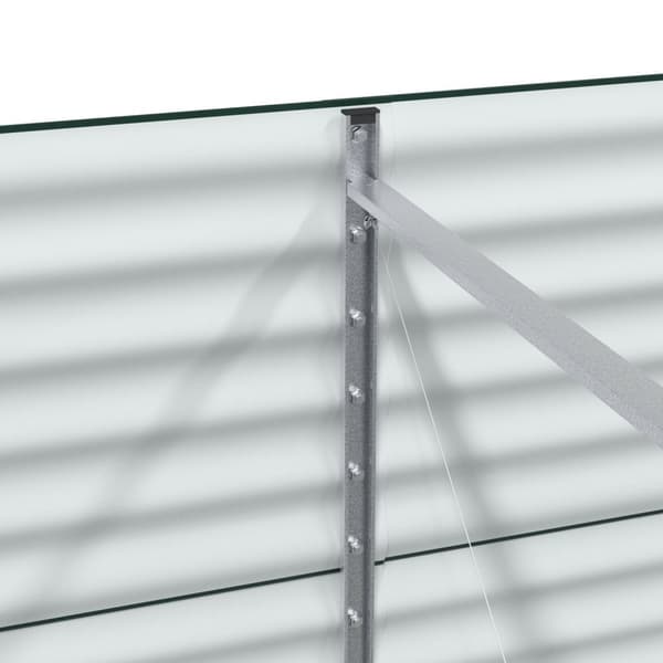 vidaXL Hagehevet Bed Grøn 240x80x81 cm Galvanisert Stål