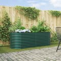 Miniatyrbilde 2 av 11: vidaXL Hagehevet Bed Grøn 240x80x81 cm Galvanisert Stål