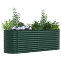 Miniatyrbilde 1 av 11: vidaXL Hagehevet Bed Grøn 240x80x81 cm Galvanisert Stål