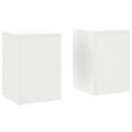 Miniatyrbilde 4 av 11: vidaXL Uteplantestativ Søyle 2 stk Hvite 24x24x35 cm Stål