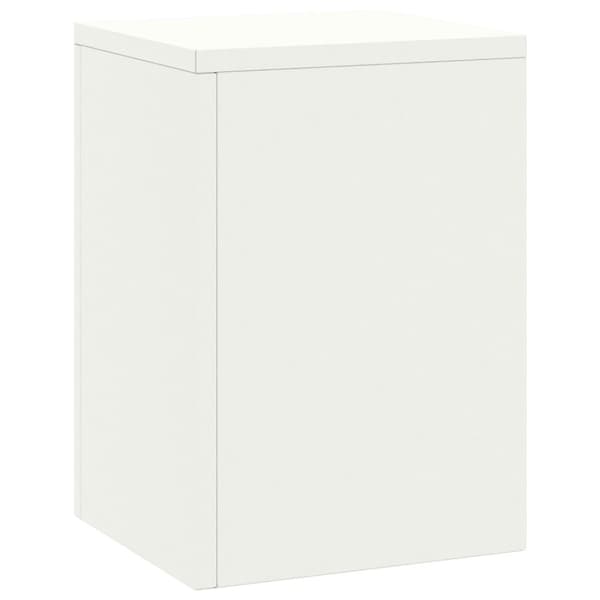 vidaXL Uteplantestativ Søyle 2 stk Hvite 24x24x35 cm Stål
