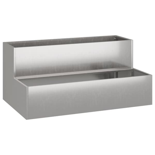 vidaXL kaksitasoinen puutarhakasvatus 100x60x45 cm ruostumaton teräs