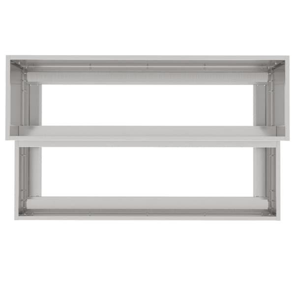 vidaXL kaksitasoinen puutarhakasvatus 100x60x45 cm ruostumaton teräs