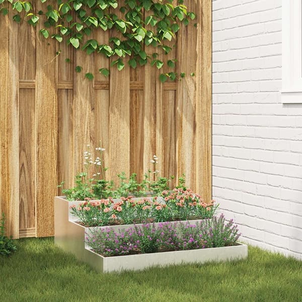 vidaXL Puutarhakastelija 3-Taso 90x90x35 cm Ruostumaton Teräs