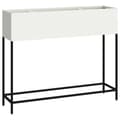 Miniatyrbillede 4 af 11: vidaXL Hvid Metal 100 x 26 x 82 cm Enkel Gulvplanter Rektangulær