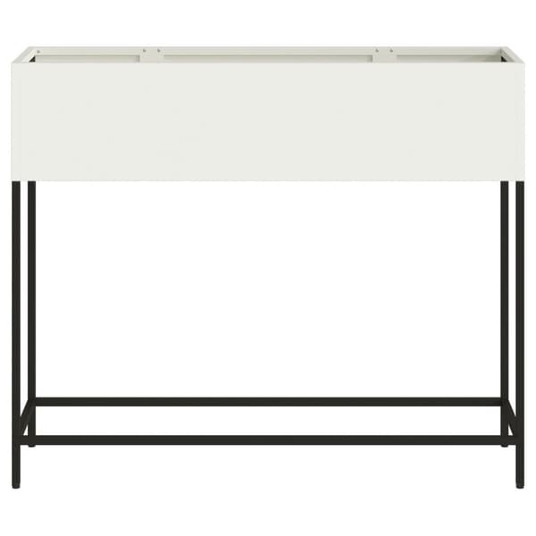 vidaXL Hvid Metal 100 x 26 x 82 cm Enkel Gulvplanter Rektangulær