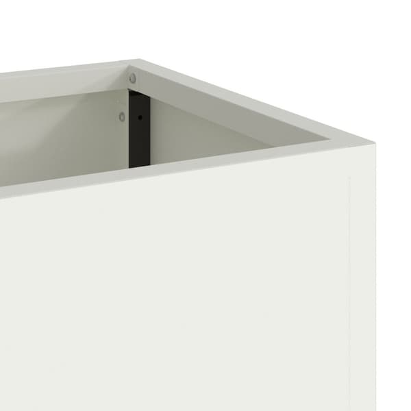 vidaXL Hvid Metal 100 x 26 x 82 cm Enkel Gulvplanter Rektangulær