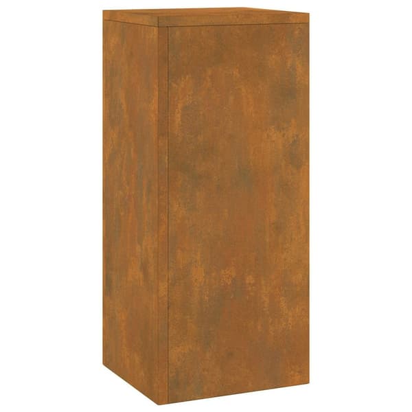 vidaXL Plantställ Set med 2 Rostig Väderbeständigt stål 24 x 24 x 55 cm