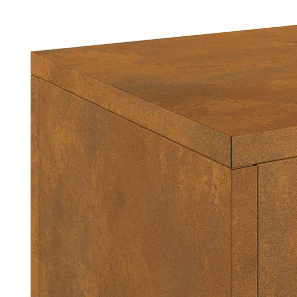 vidaXL Plantställ Set med 2 Rostig Väderbeständigt stål 24 x 24 x 55 cm