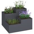 Miniatyrbilde 3 av 11: vidaXL Hageplantkasse 100x100x60 cm Antrasitt Stål