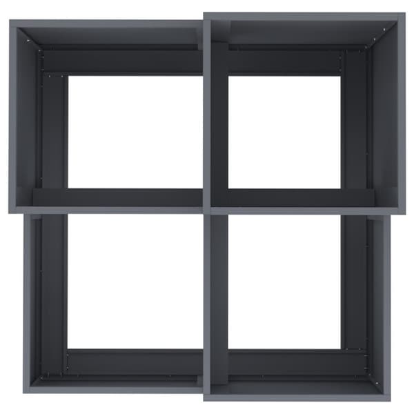 vidaXL Hageplantkasse 100x100x60 cm Antrasitt Stål