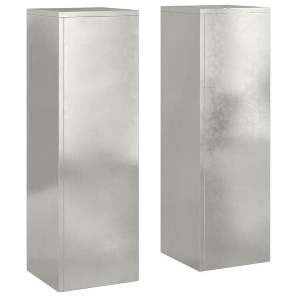 vidaXL Utendørs Planteholdere Søyle 2 stk 24x24x75 cm Rustfritt stål