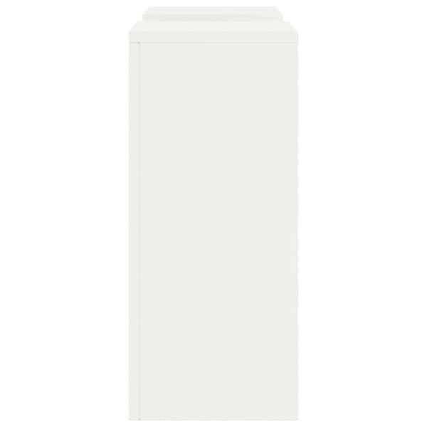 vidaXL Plant Stands Set om 2 Vit Kallvalsat stål 24 x 24 x 55 cm