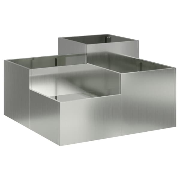 vidaXL Hagekasse 100x100x48 cm Galvanisert Stål