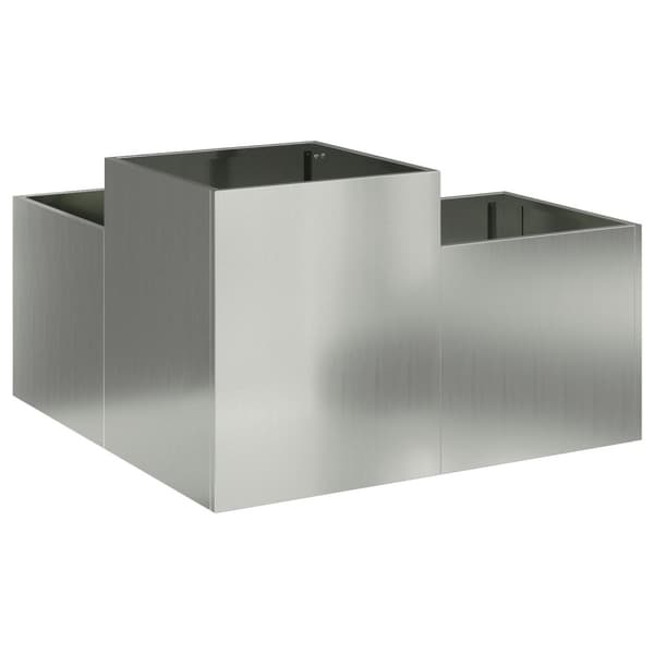 vidaXL Haveplantekasse Grå Galvaniseret stål 100 x 100 x 48 cm