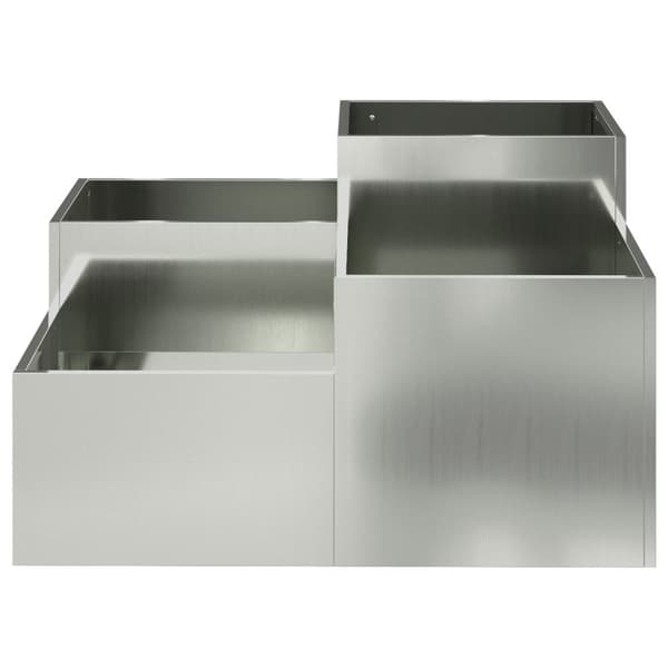 vidaXL Puutarhakasvatuslaatikko 80x80x48 cm Galvanoitua Terästä