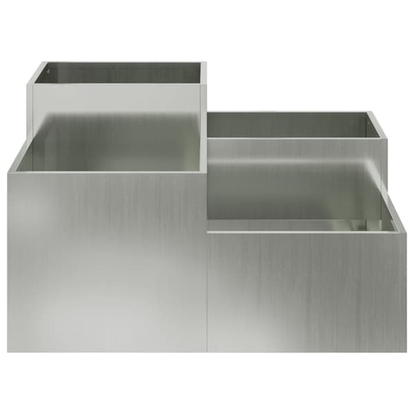 vidaXL Puutarhakasvatuslaatikko 80x80x48 cm Galvanoitua Terästä