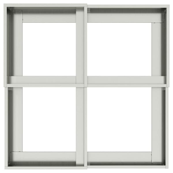 vidaXL Puutarhakasvatuslaatikko 80x80x48 cm Galvanoitua Terästä