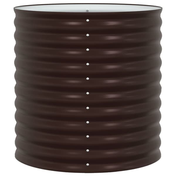 vidaXL Puutarhan Kohotettu Penkki - Ruskea 80x80x81 cm Galvanoitu Teräs